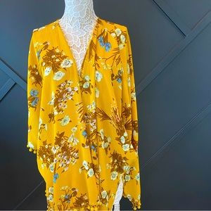 Mustard yellow duster size M.